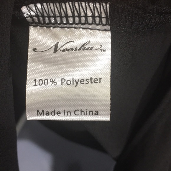 Neesha small black drapes tank top v shaped 561 - Picture 6 of 8